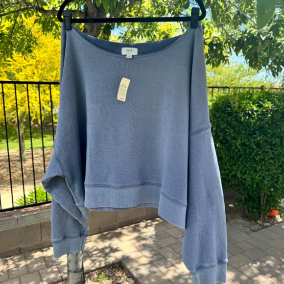 aerie Tops - AERIE "FOOTLOOSE-STYLE" CROPPED SWEATSHIRT SIZE XL NWT
